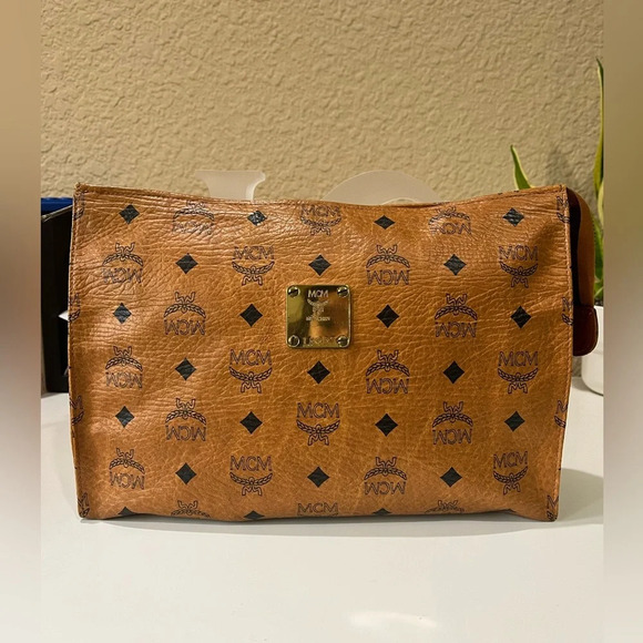 MCM Cognac Pouch - Picture 1 of 14